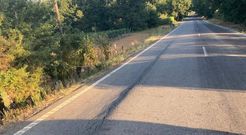 Estado de una de las carreteras en Castrelo do Val