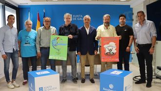 Presentaci�n del Campeonato Galego de Parapente de Precisi�n y del Campeonato Galego de Parapente a Distancia, con la presencia del asesor de Deportes de la Diputaci�n, Quique �lvarez, el delegado territorial de la Xunta en Ourense, Manuel Pardo; el secretario xeral para o Deporte de la Xunta, Roberto Garc�a; y el jefe del servizo de Deportes de la Xunta, Manuel P�rez