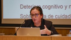 Sonia Valladares, durante a s�a intervenci�n na conferencia promovida pola UNED no Vello C�rcere este pasado xoves