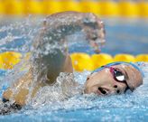 La ribeirense Mar�a Vilas, en Londres, compitiendo en la prueba de 1.500 metros. 