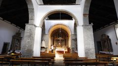 Una vista interior de la iglesia de San Salvador do Hospital, en el municipio de Quiroga