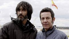 Ricardo Garc�a y Javier Espinosa, a su llegada a Torrej�n