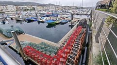 D�rsena pesquera del puerto de Sanxenxo, donde no se permite el ba�o