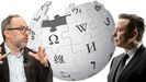 Jimmy Wales, fundador de la popular Wikipedia, y Elon Musk, uno de sus grandes detractores
