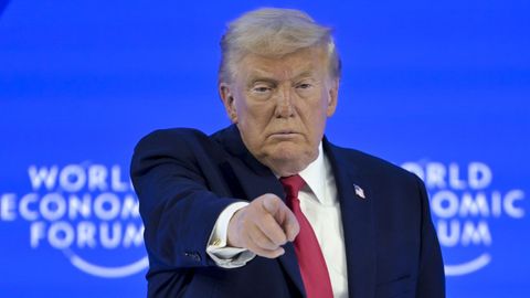 Trump, durante su intervenci�n en el Foro de Davos.