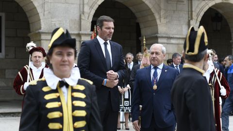 El conselleiro de Cultura, López Campos, junto al presidente de la Diputación de Lugo, José Tomé