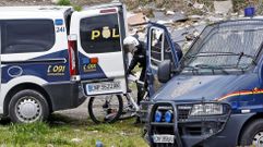 Imagen de archivo de una redada policial en el poblado de O Vao.