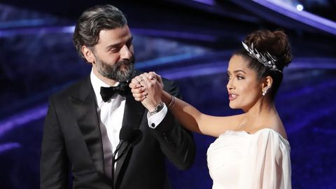 Salma Hayek y Oscar Isaac