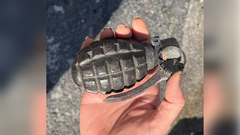 Imagen de una de las dos granadas localizadas 