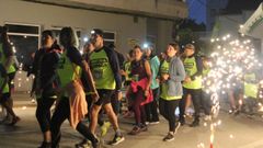 Un aspecto de la primera Andaina Solidaria Nocturna de Quiroga