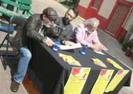 Karlotty, Taboada y Ferr�ndez presentando la cita en el 2011. 