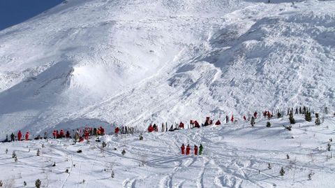 Rescate tras un alud en Tignes el pasado mes de febrero