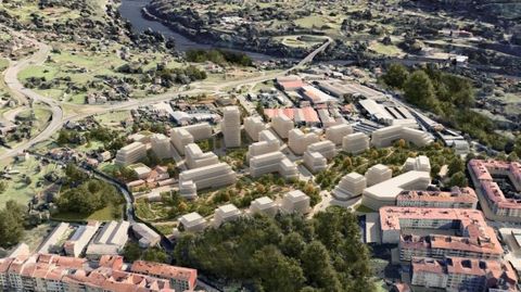 Recreaci�n del proyecto para construir casi 1.500 pisos en el barrio de O Vinte�n.