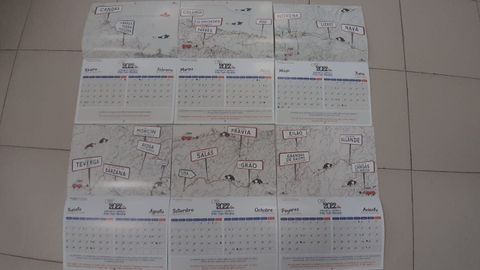 Detalle del calendario solidario de BanksyAstur