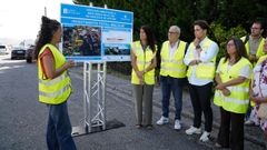 La conselleira de Vivenda e Planificaci�n de Infraestruturas, Mar�a M. Allegue, visit� las obras de la nueva senda peatonal y ciclista que conectar� el n�cleo urbano de Arteixo con La�as.