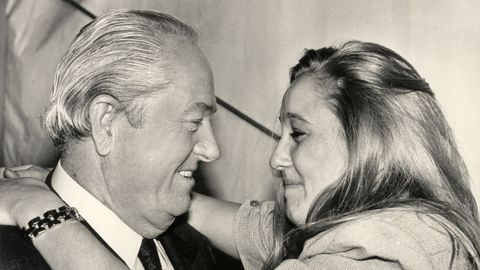 Jean-Marie y Marine Le Pen celebran los resultados de las elecciones presidenciales de 1988