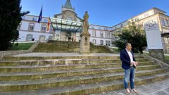 Rafa Dom�nguez, portavoz municipal del PP de Pontevedra, este mi�rcoles en el Hospital Provincial