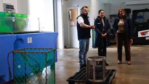 Marta Villaverde, en el p�sito de Ferrol.