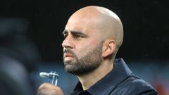 Claudio Girldez, durante el Celta-Barcelona de este domingo en Balados.