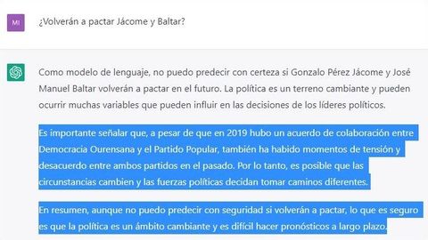 Captura de pantalla de una conversacin con ChatGPT.