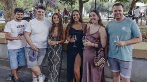 Asistentes a la primera jornada de la XVIII Feira do Vio de Monterrei.