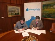 El acuerdo fue firmado entre Luis Rivera, presidente de Ourense Centro, y Juan Carlos Carnero, director territorial de NCG Banco en Ourense y Lugo