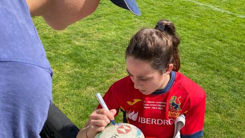 Clara Piquero, ala de la Seleccin Femenina XV de Rugby de Espaa, actuales Campeonas de Europa 2024