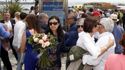 ACTO DEL HOMENAJE A PLACIDO BETANZOS EN EL QUE BAUTIZOCON SU NOMBRE EL PASEO MARITIMO DE PALMEIRA