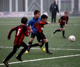 Imagen de archivo de un partido de f�tbol base en la zona.