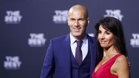 Zidane y su esposa Veronique