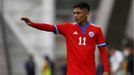 Joan Cruz, en un partido con la seleccin de Chile