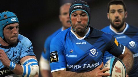 Partido de rugbi entre Bayonne y Castres.
