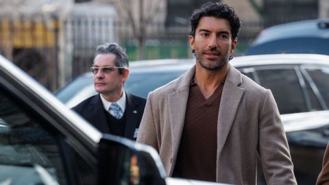 Justin Baldoni, el pasado mes de febrero a su llegada a los juzgados de Nueva York