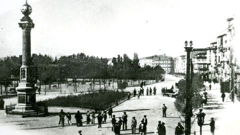 El obelisco y los Cantones, en 1922