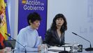 Las ministras de Inclusi�n, Seguridad Social y Migraciones y portavoz del Gobierno, Elma Saiz, y de Igualdad, Ana Redondo.