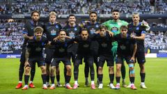 Once inicial del Deportivo en M�laga.