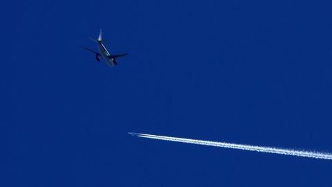 AVIONES DEL EJERCITO DEL AIRE SOBREVOLANDO LA COMARCA DEL BARBANZA