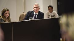 El portavoz municipal del PP de Pontevedra, Rafa Domnguez, en un pleno del Concello
