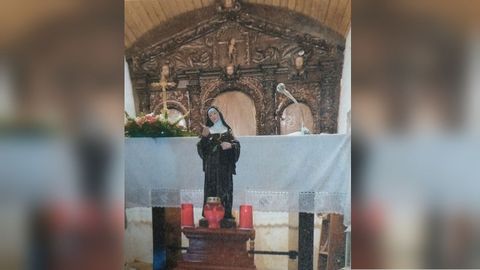 Imagen del retablo que ha desaparecido de la capilla de San Xon.