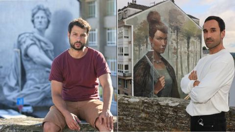 Diego As con su Julio C�sar y Manuel Pall�n con su Castrexa