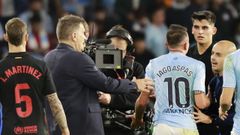 C�mara televisiva, en un partido del Celta en Bala�dos.