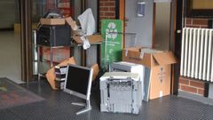 La primera semana de recogida de RAES del curso en el campus de Pontevedra fue en noviembre