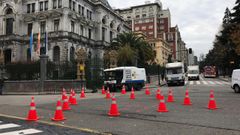 Obras en el centro de Oviedo