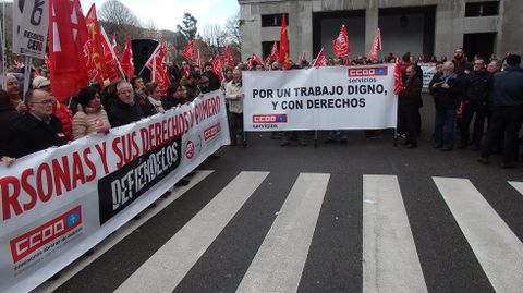 Manifestacin de UGT y CCOO en Oviedo