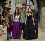 Los protagonistas de ��guila Roja�, ayer en la presentaci�n.