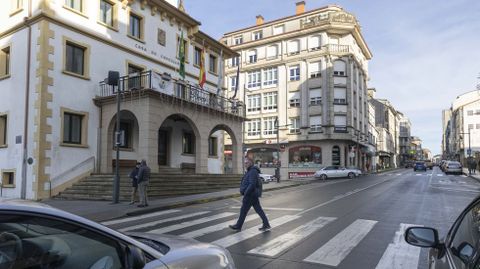 El mayor deterioro de la N-550 en el municipio de Ordes est� en el propio casco urbano