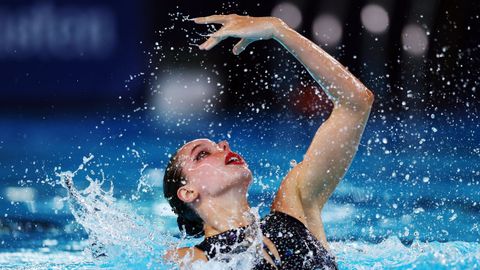 Iris Ti&oacute; durante la final de d&uacute;o t&eacute;cnico femenino.