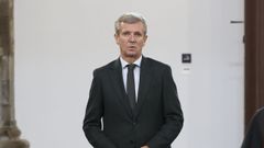 Alfonso Rueda, esta ma�ana en Santiago