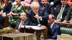 El primer ministro brit�nico, Boris Johnson, este mi�rcoles, en la C�mara de los Comunes