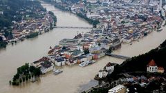 El Danubio, desbordado en Passau